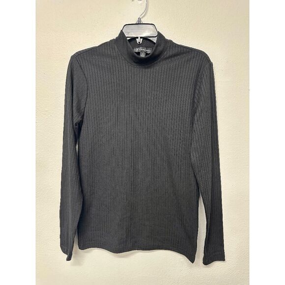 INC International Concepts Men's Ribbed-Knit Long-Sleeve T-Shirt - Deep Black XS - Picture 4 of 5